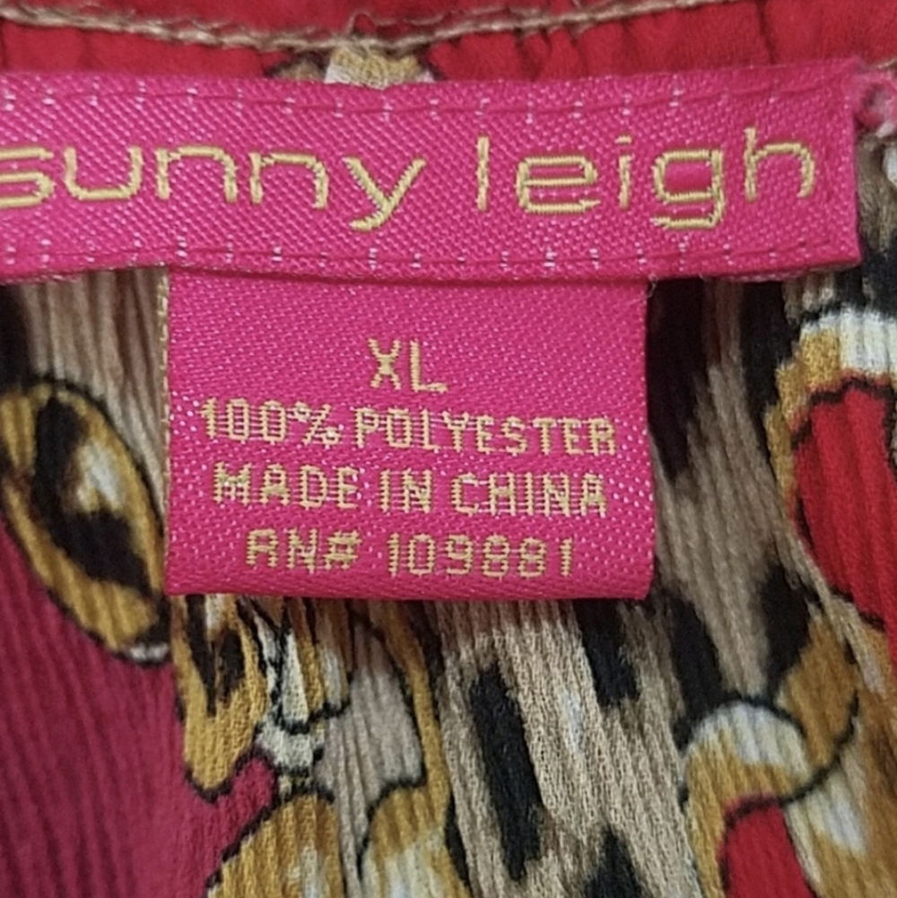 Leopard Print Chain Pattern Blouse - image 2